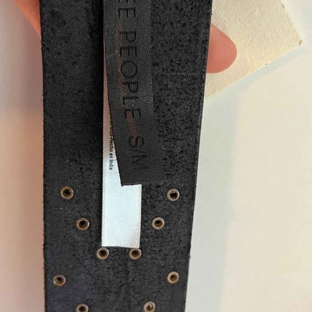 Free People Studded Embossed Leather Belt S/M NWT